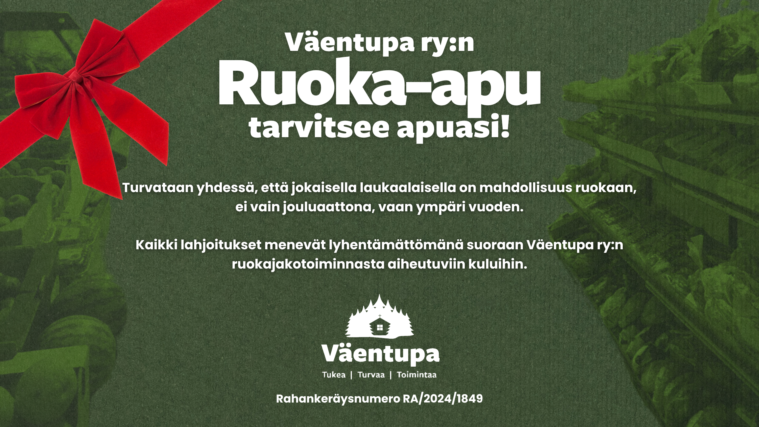 Tue Väentuvan ruoka-aputoimintaa!